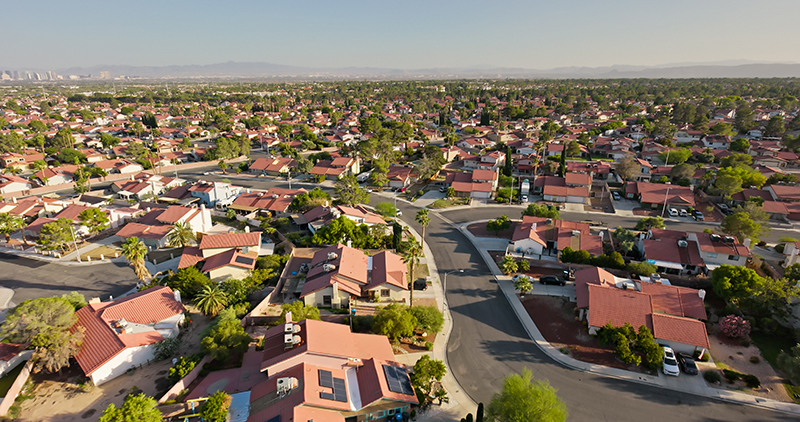 Drone Shot of Summerlin South, Nevada on Clear Day